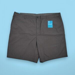 Columbia Men's Lightweight Chino Shorts Big and Tall Size 52 Charcoal Gray
